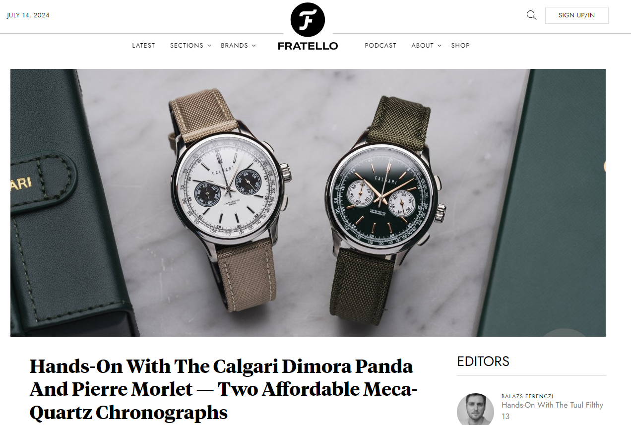 "Hands-On with the Calgari Dimora Panda and Pierre Morlet - By Fratello Watches"